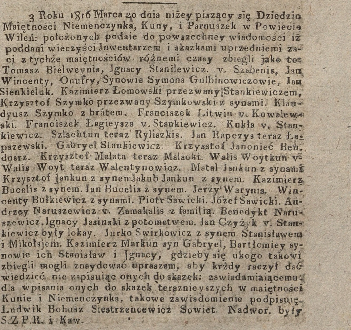 “Kuryer Litewski” 1816, no. 26, page 6 (Polona)